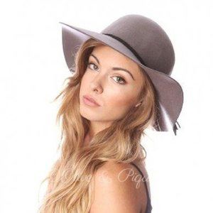 Step Out in Style Bohemian 100% Wool Floppy Hat with Braided Suede Trim